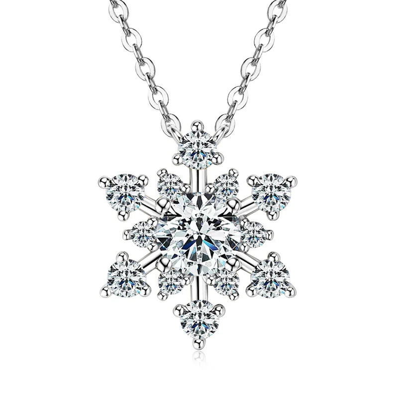 1.72 Ct Lab Diamant Snow Flake Pendel Ketting