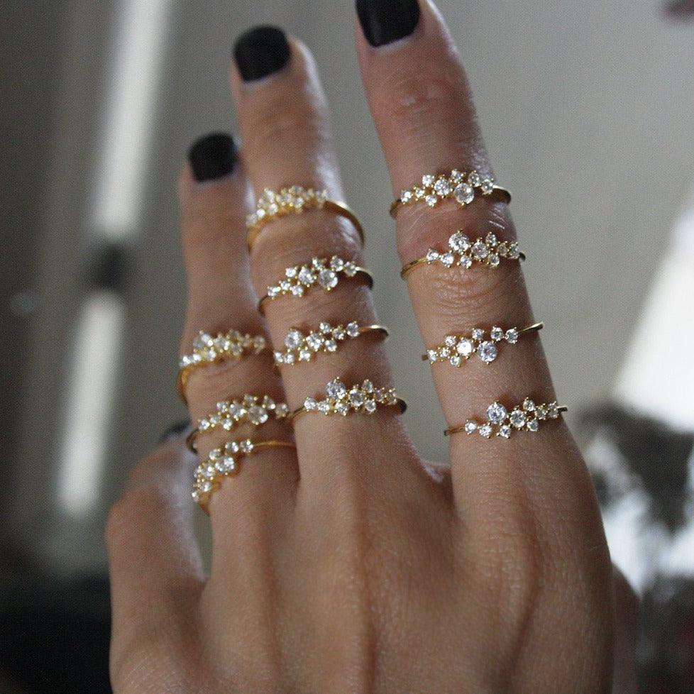 14K Gold-Plated Moissanite Ring