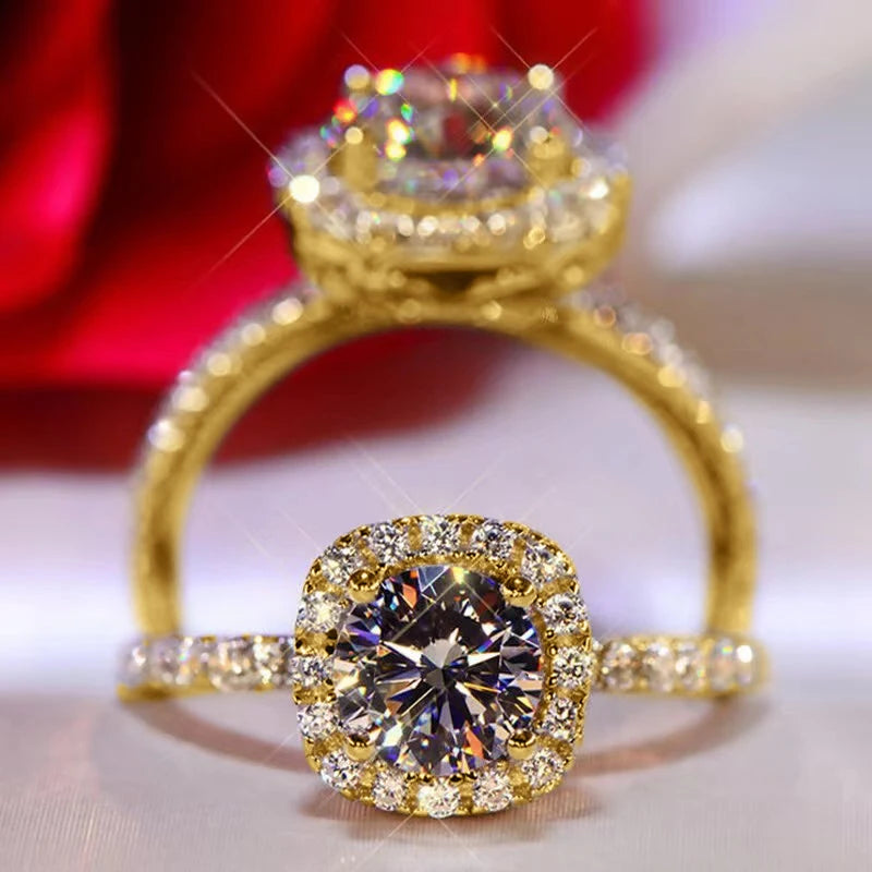 2CT Moissanite Engagement Ring