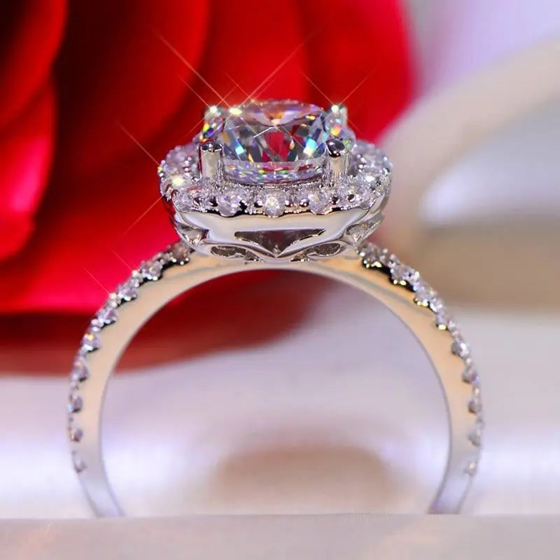 2CT Moissanite Engagement Ring