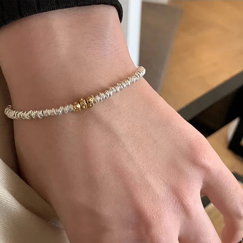 925 Sterling Silver Chain Bracelet – Trendy & Adjustable