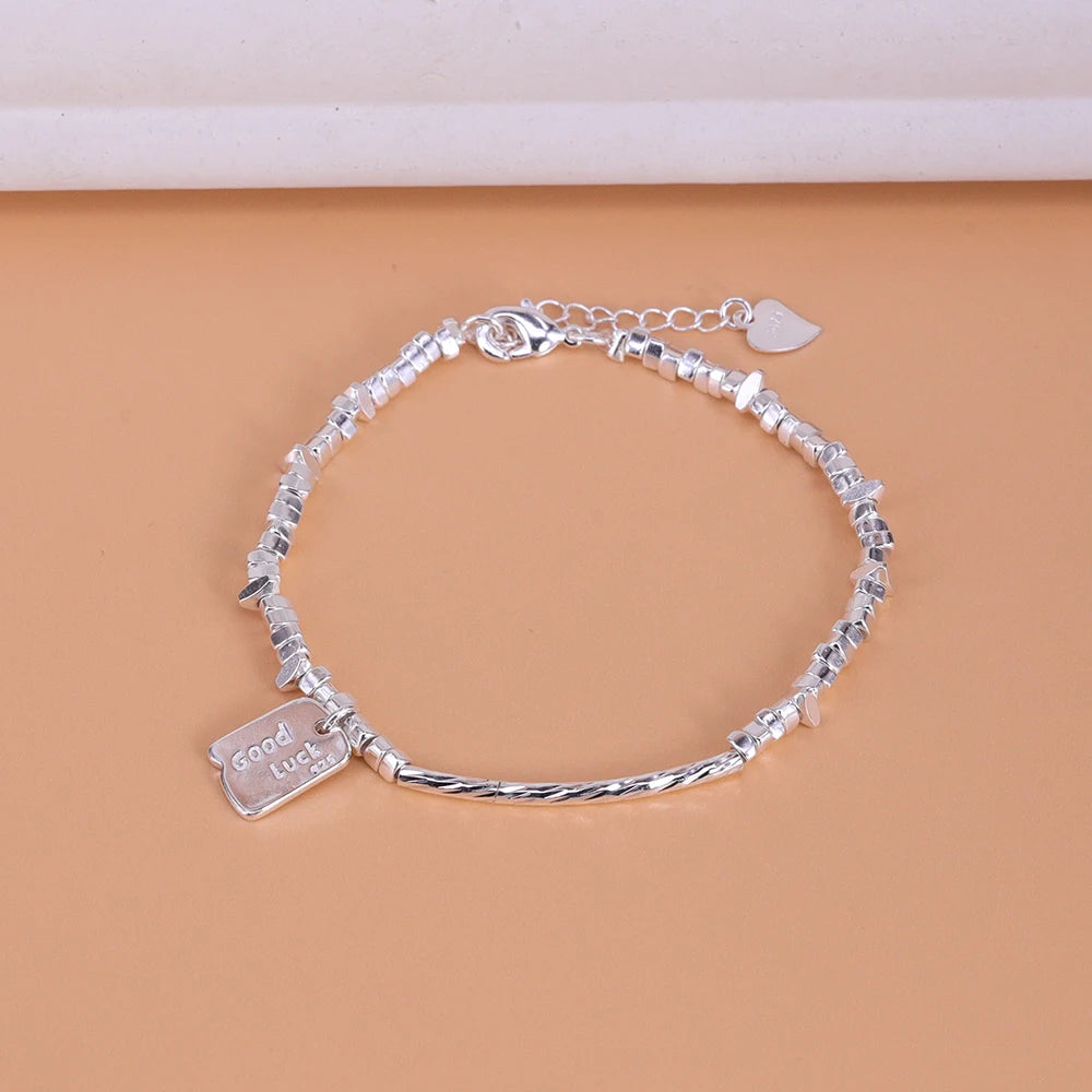 925 Sterling Silver Chain Bracelet – Trendy & Adjustable