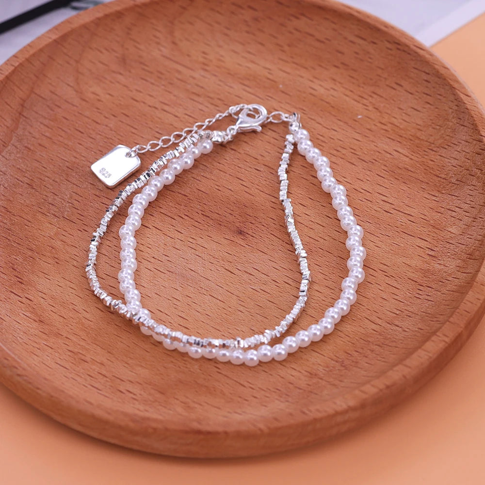 925 Sterling Silver Chain Bracelet – Trendy & Adjustable