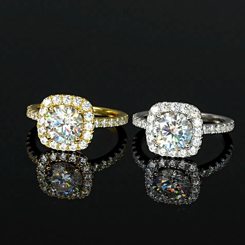 2CT Moissanite Engagement Ring