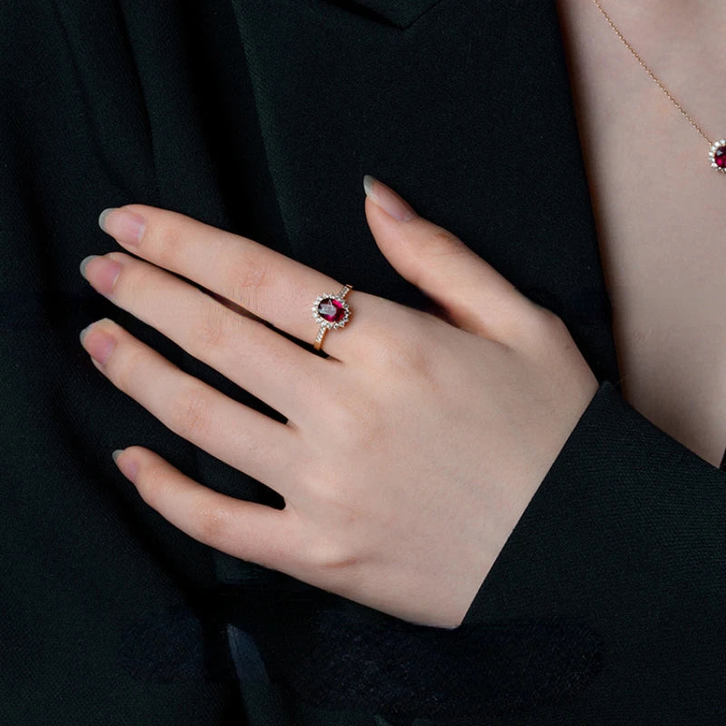 Trumium 925 Silver Vintage Gemstone Ring