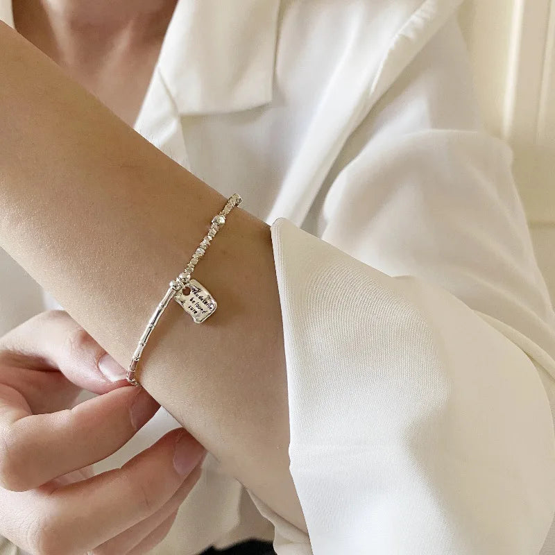 925 Sterling Silver Chain Bracelet – Trendy & Adjustable