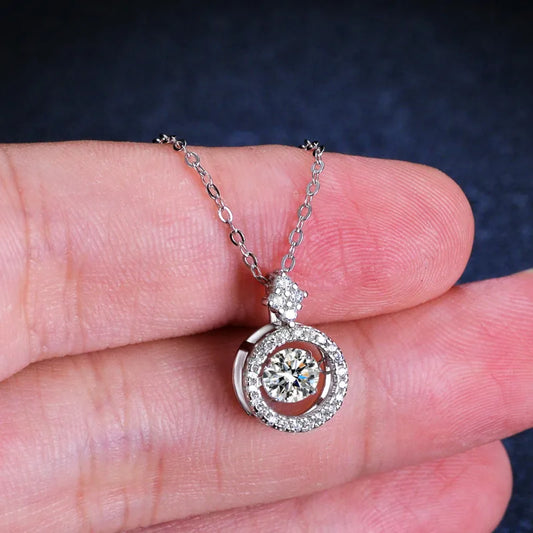 Vintage Moissanite Flower Necklace