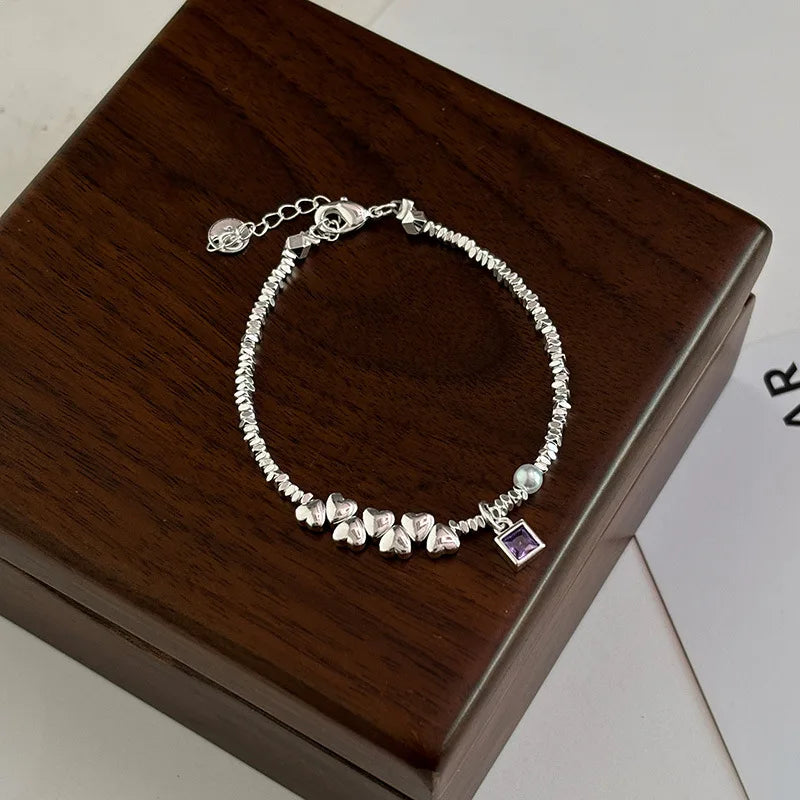 925 Sterling Silver Chain Bracelet – Trendy & Adjustable