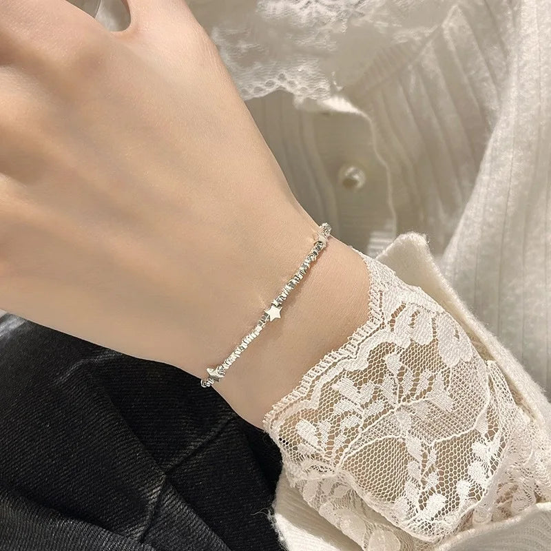 925 Sterling Silver Chain Bracelet – Trendy & Adjustable