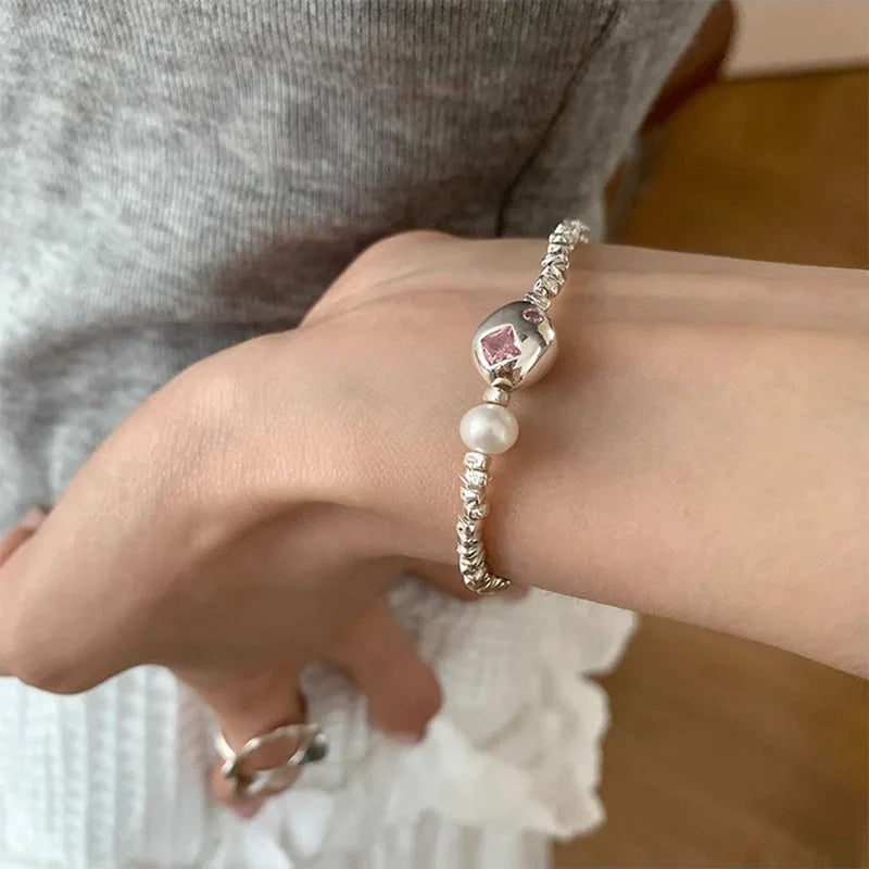 925 Sterling Silver Chain Bracelet – Trendy & Adjustable