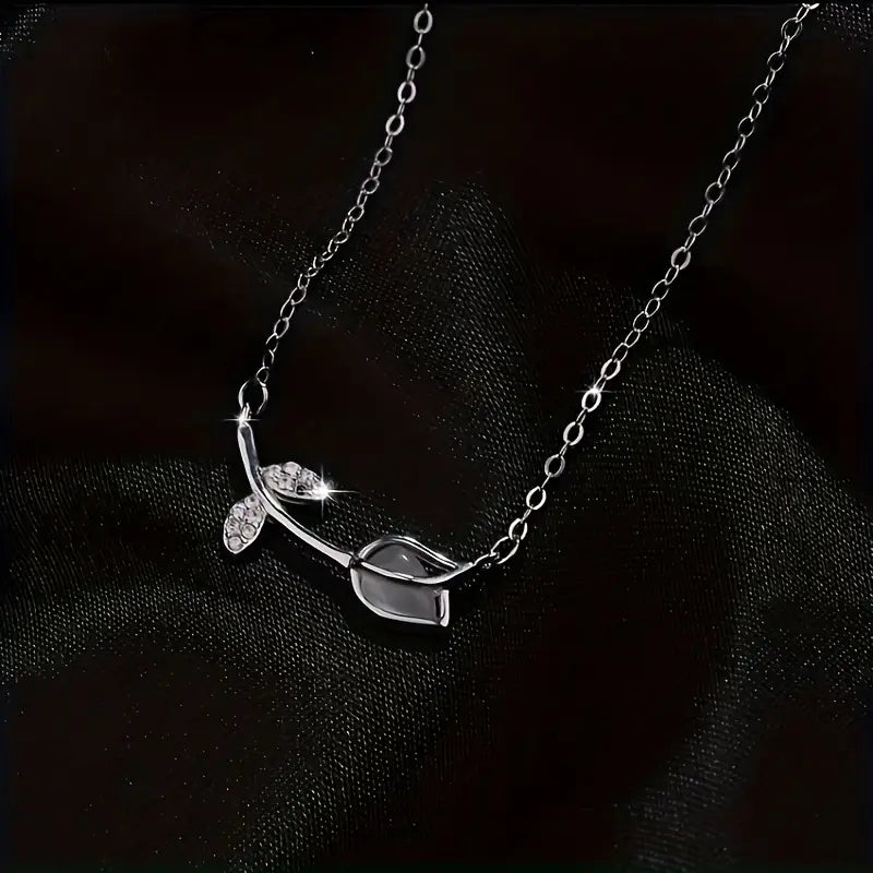 925 Sterling Silver Botanical Pendant Necklace
