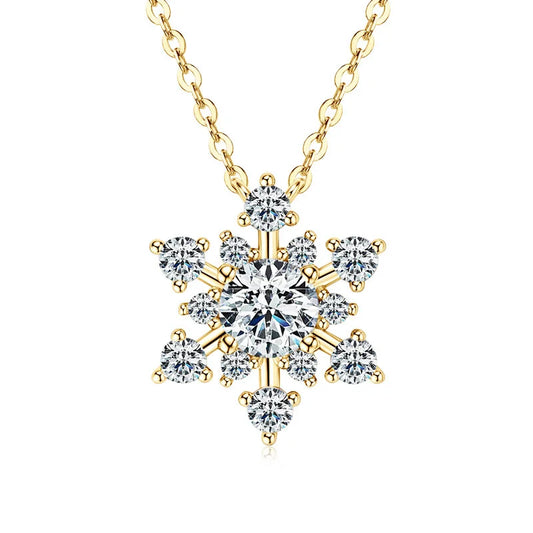 1.72 Ct Lab Diamant Snow Flake Pendel Ketting