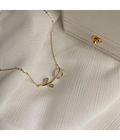 925 Sterling Silver Botanical Pendant Necklace