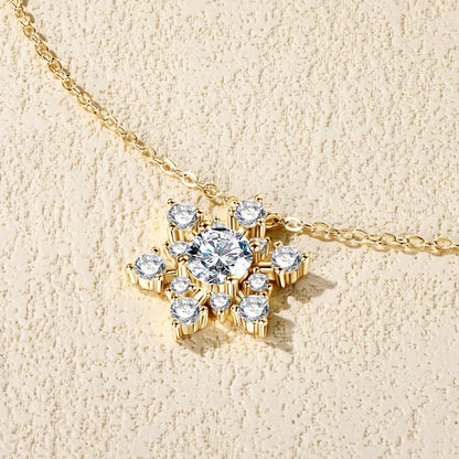 1.72 Ct Lab Diamant Snow Flake Pendel Ketting
