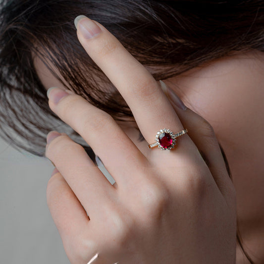 Trumium 925 Silver Vintage Gemstone Ring