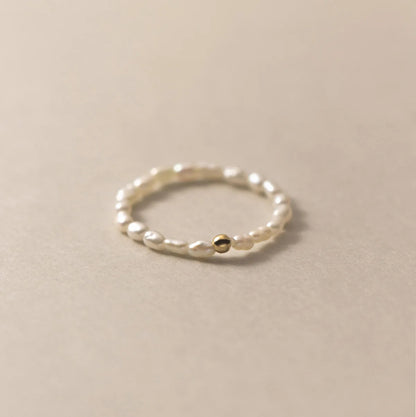 Natural Freshwater Pearls Elastic Ring