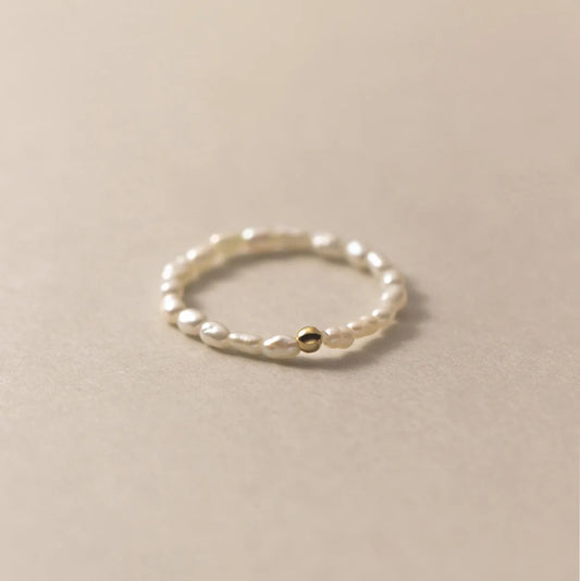 Natural Freshwater Pearls Elastic Ring