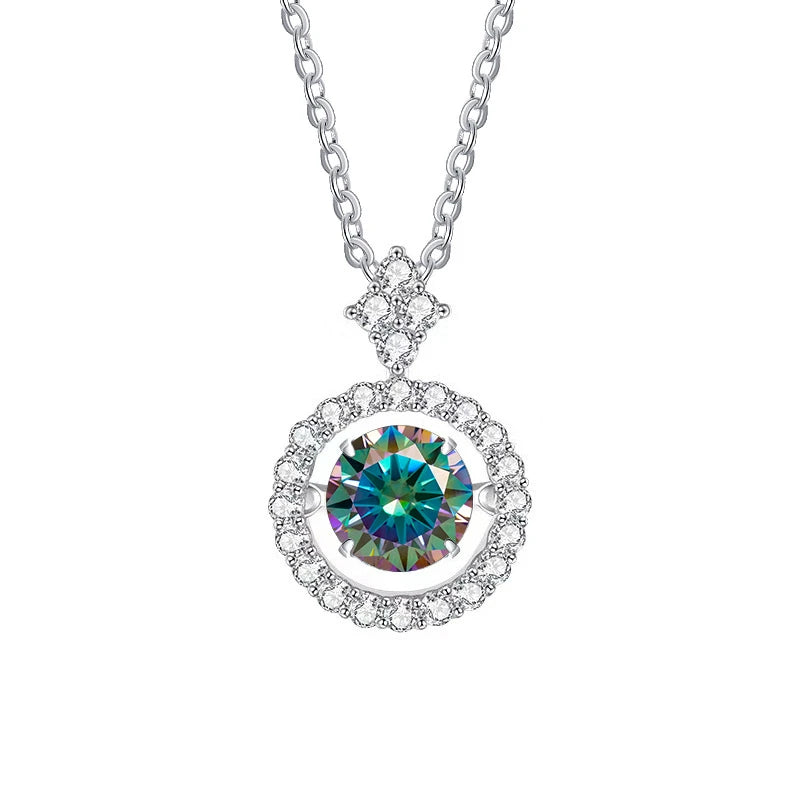 Vintage Moissanite Flower Necklace