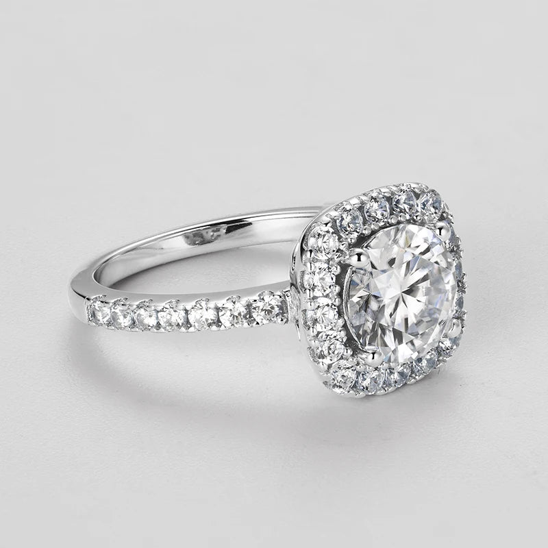 2CT Moissanite Engagement Ring