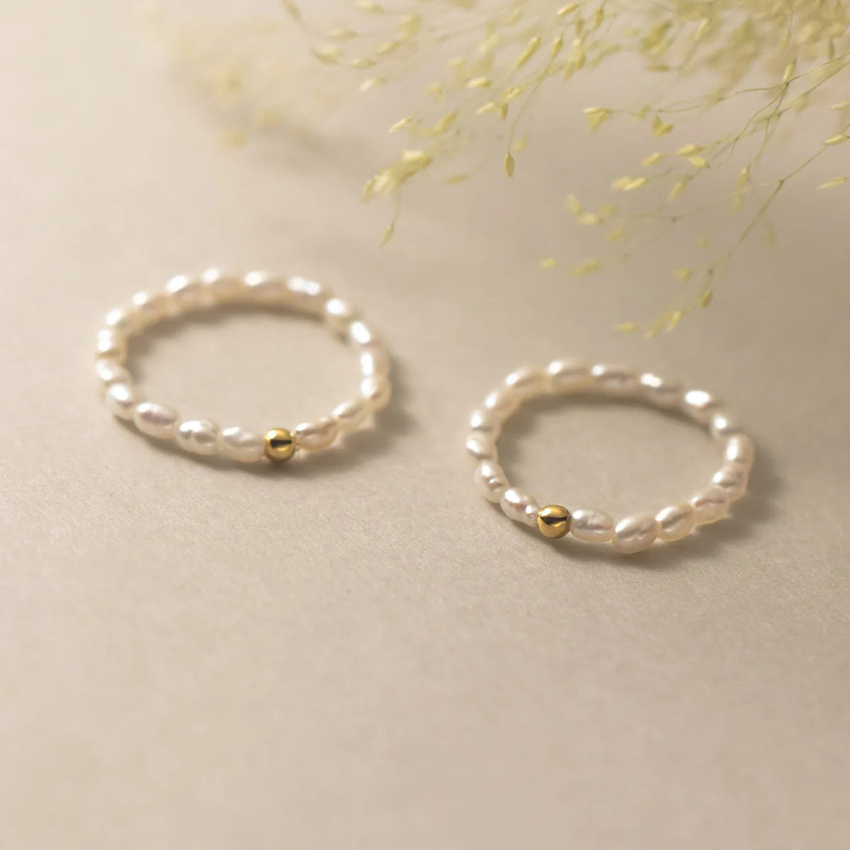 Natural Freshwater Pearls Elastic Ring