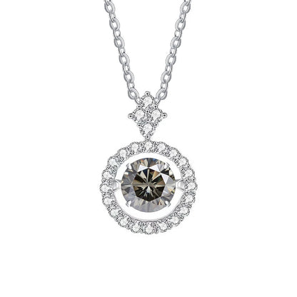Vintage Moissanite Flower Necklace