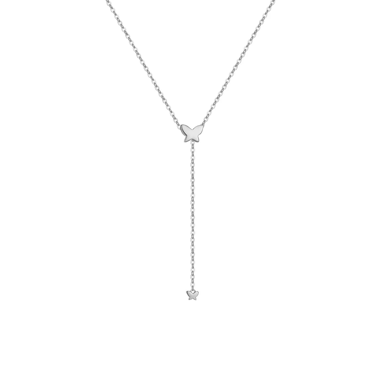 Delicate silver heart pendant necklace with a sparkling zircon center on an adjustable 65cm gold-plated snake chain.