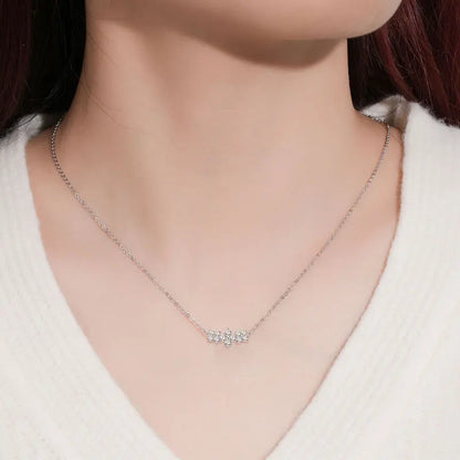 Lucky Clover Moissanite Pendant Necklace