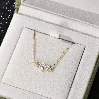 Lucky Clover Moissanite Pendant Necklace