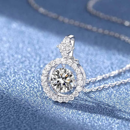 Vintage Moissanite Flower Necklace