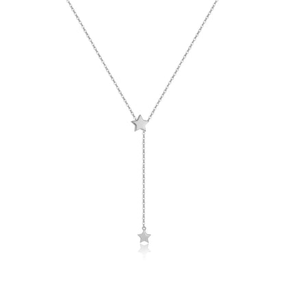 Delicate silver heart pendant necklace with 18K gold plating and sparkling zircon, featuring a 65cm snake chain for elegant office style.