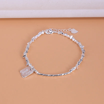 925 Sterling Silver Chain Bracelet – Trendy & Adjustable