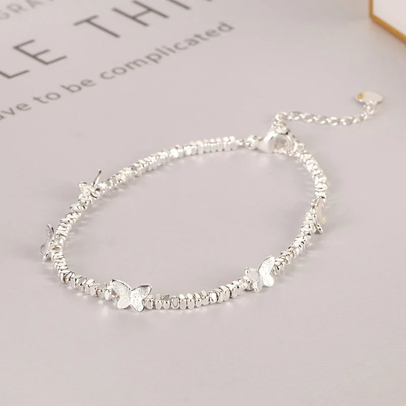 925 Sterling Silver Chain Bracelet – Trendy & Adjustable