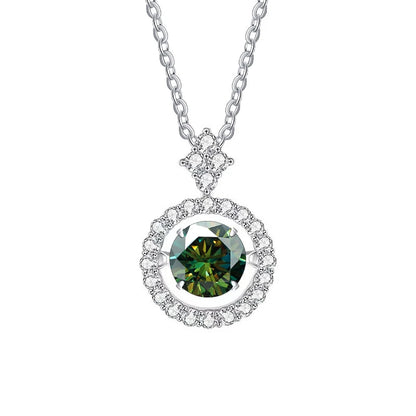 Vintage Moissanite Flower Necklace