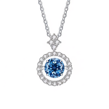 Vintage Moissanite Flower Necklace