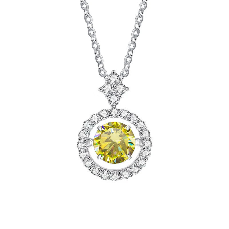 Vintage Moissanite Flower Necklace