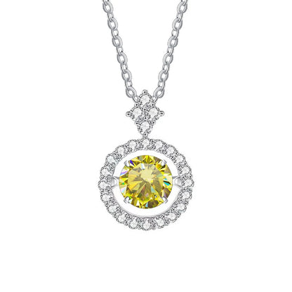 Vintage Moissanite Flower Necklace