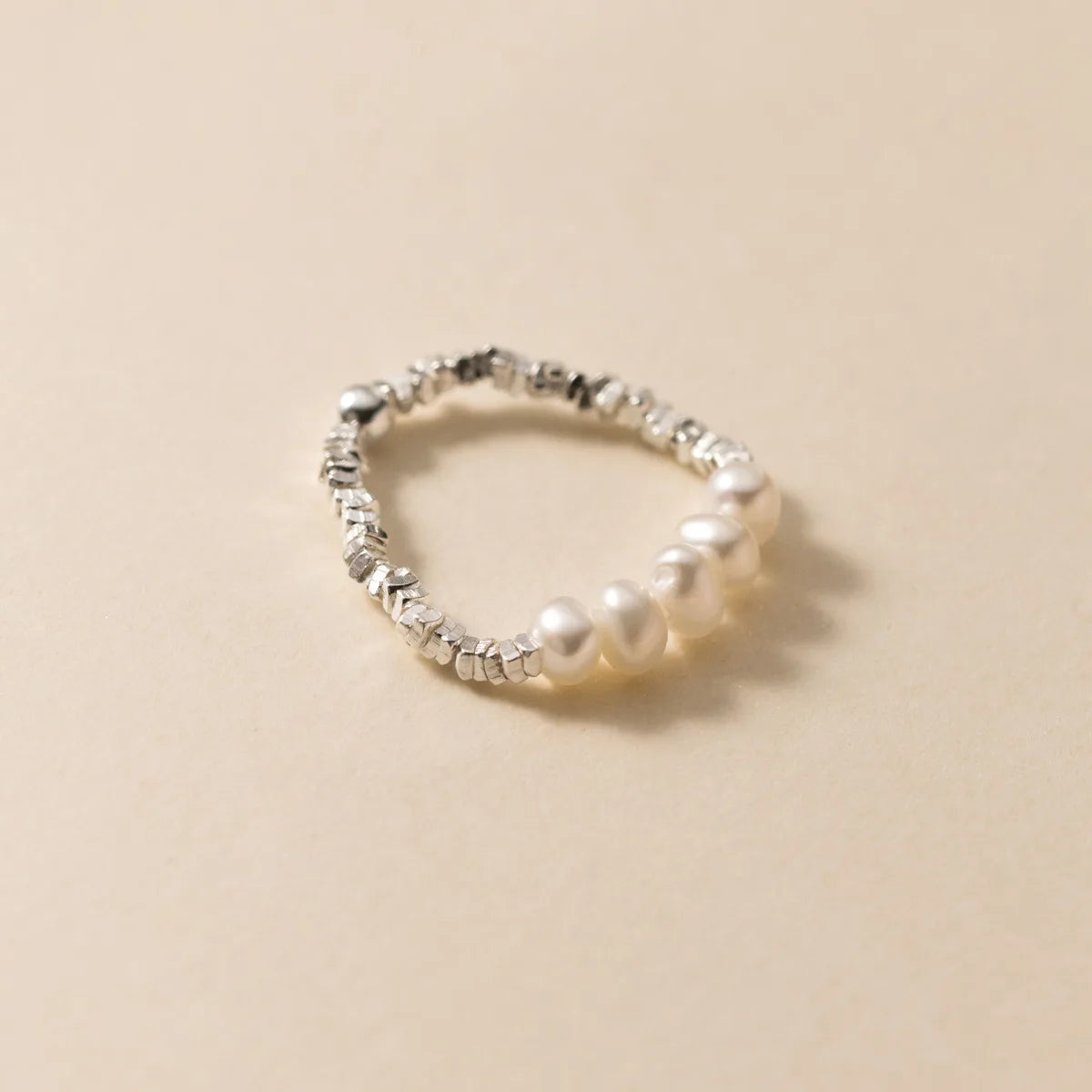 925 Sterling Silver Elegant Pearl Sterling Silver Ring
