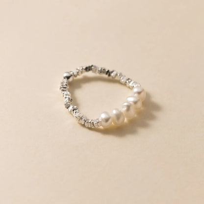 925 Sterling Silver Elegant Pearl Sterling Silver Ring