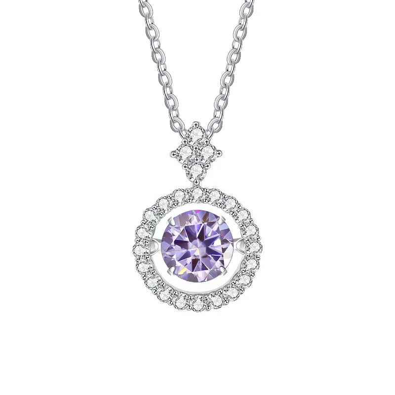 Vintage Moissanite Flower Necklace