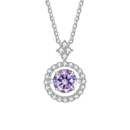 Vintage Moissanite Flower Necklace