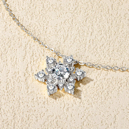 1.72 Ct Lab Diamant Snow Flake Pendel Ketting