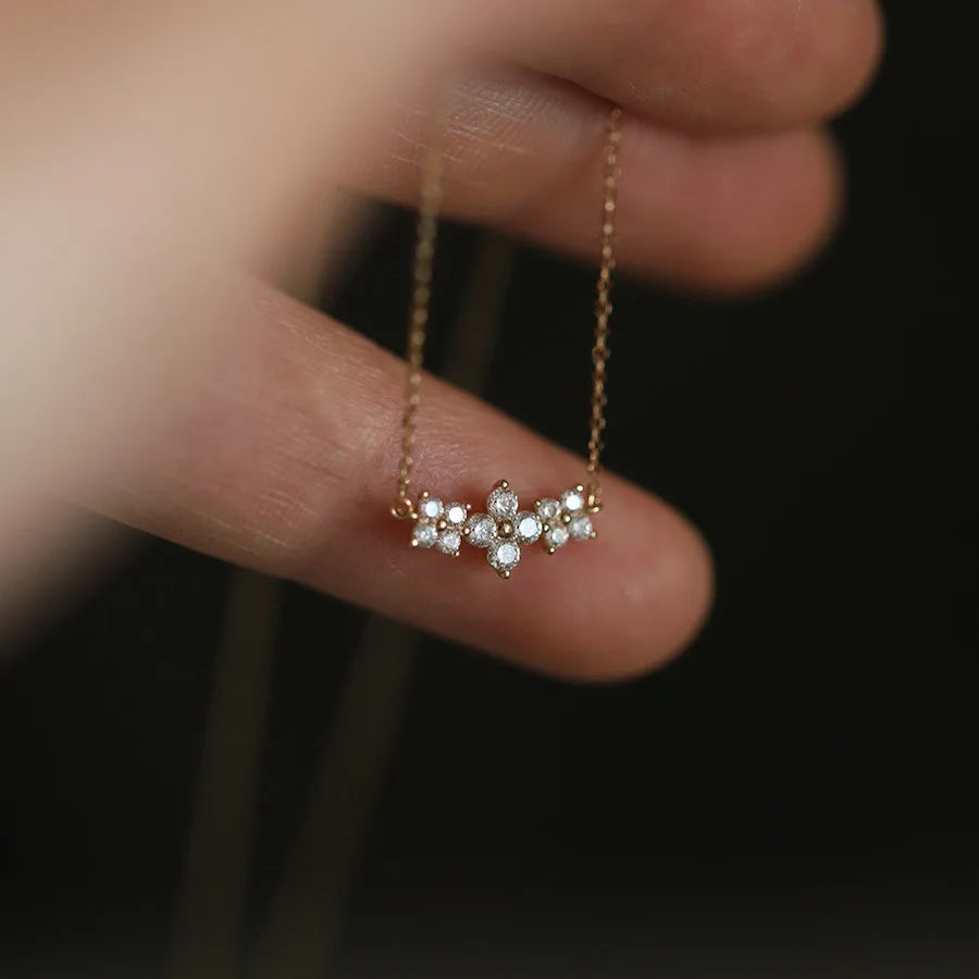 Lucky Clover Moissanite Pendant Necklace