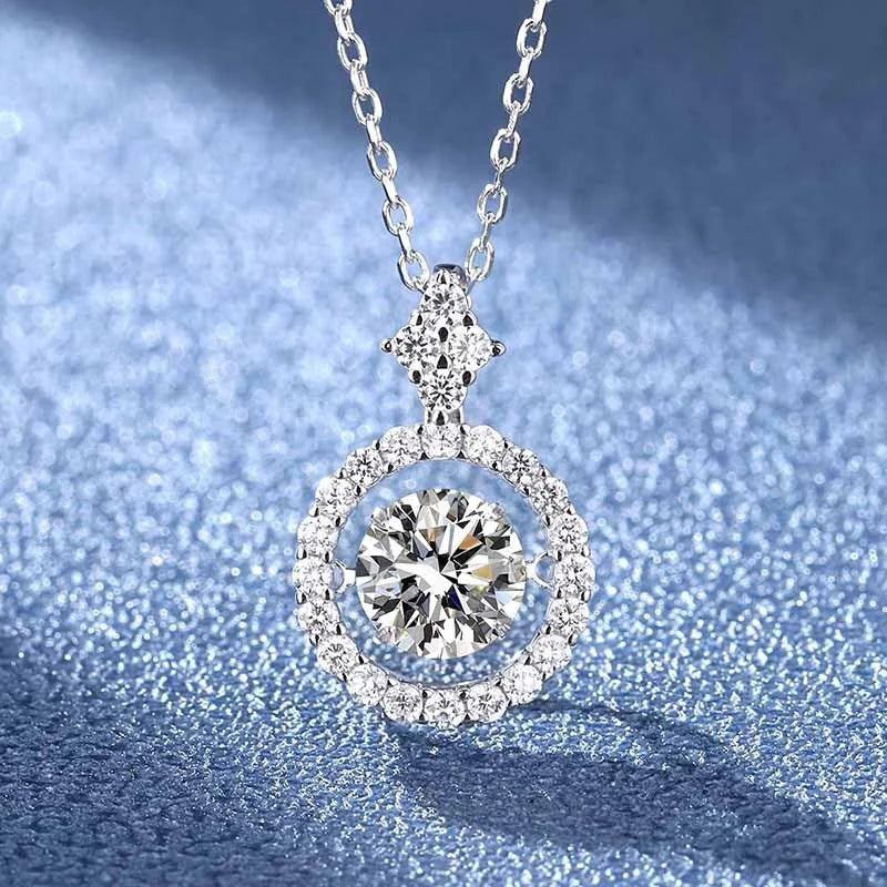 Vintage Moissanite Flower Necklace