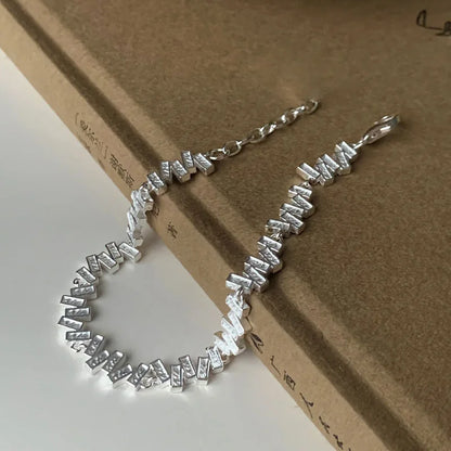 925 Sterling Silver Chain Bracelet – Trendy & Adjustable
