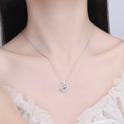 Vintage Moissanite Flower Necklace