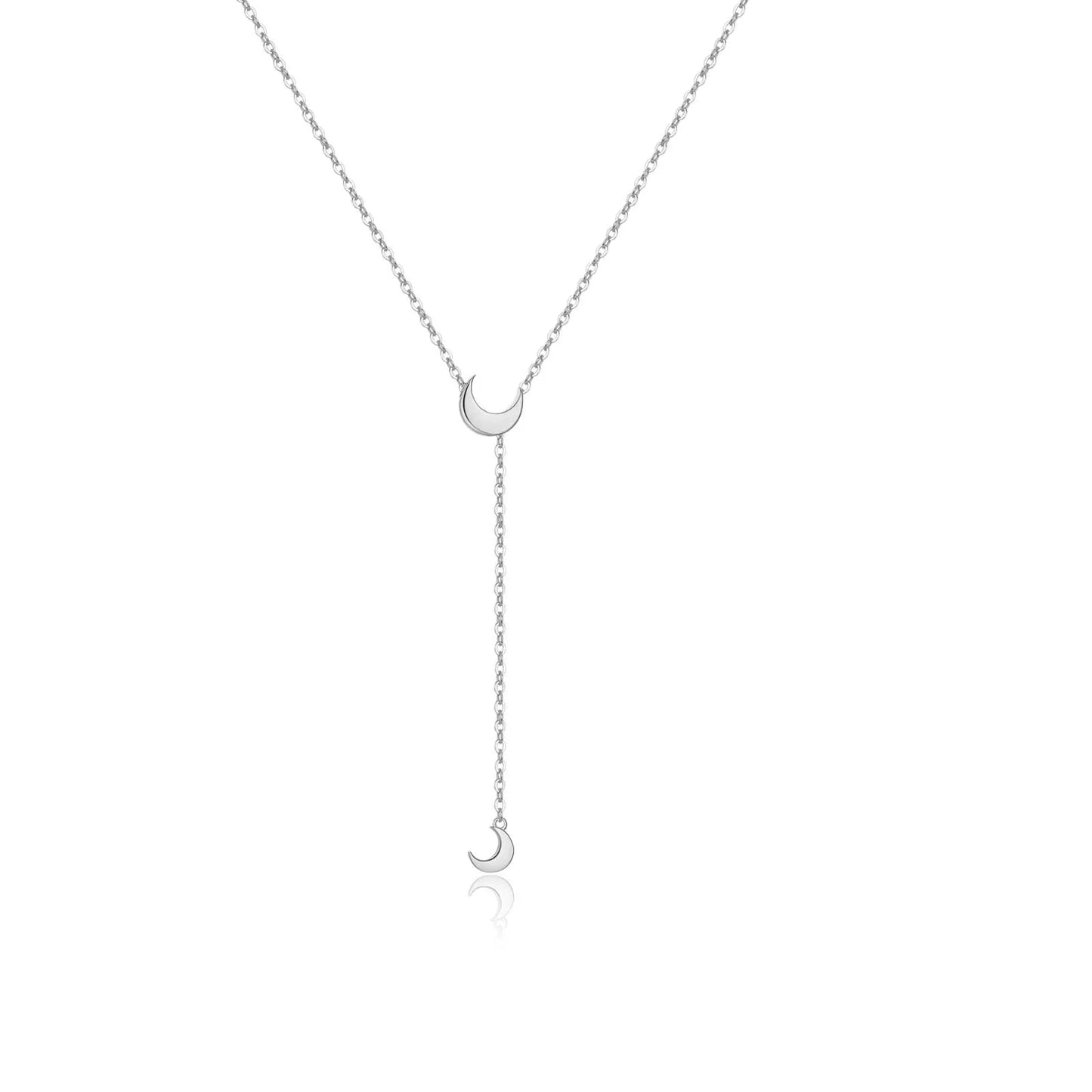 Silver Adjustable Chain Heart Pendant Charm Necklace