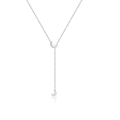 Silver Adjustable Chain Heart Pendant Charm Necklace