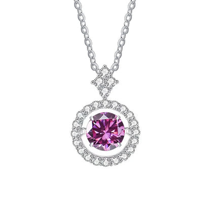 Vintage Moissanite Flower Necklace