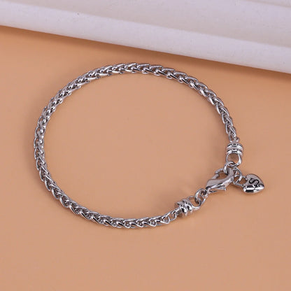 925 Sterling Silver Chain Bracelet – Trendy & Adjustable
