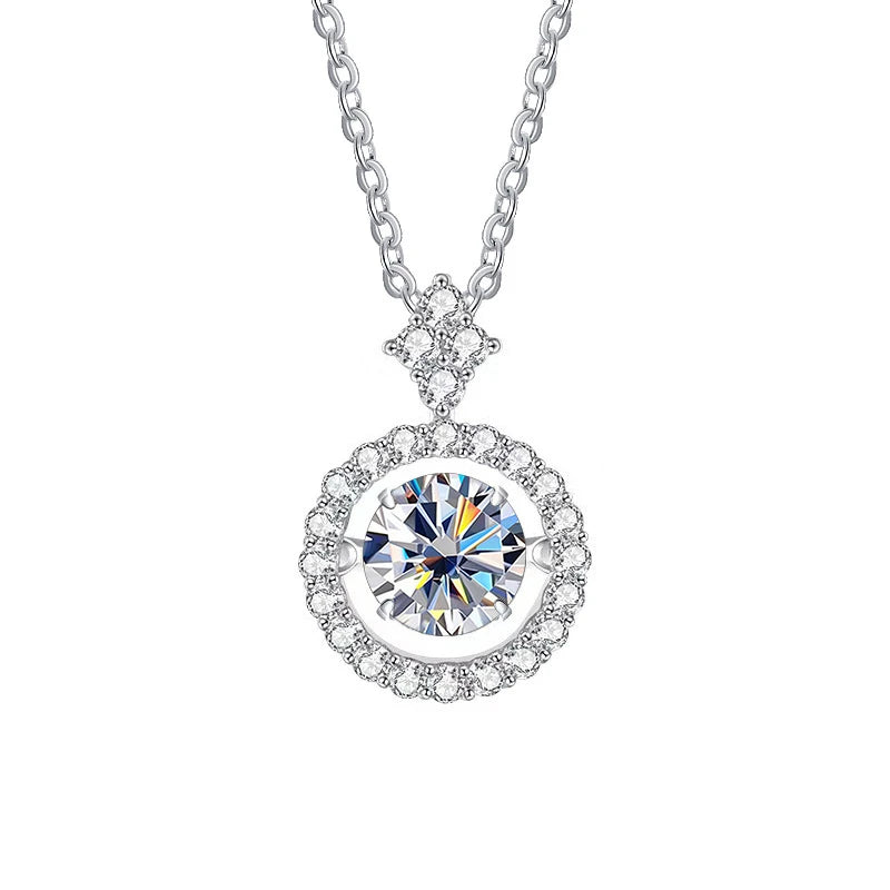 Vintage Moissanite Flower Necklace